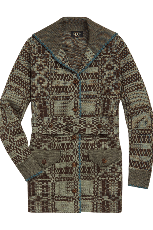 <tc>Ralph Lauren</tc> Cardigan jacquard ceinturé pour femme