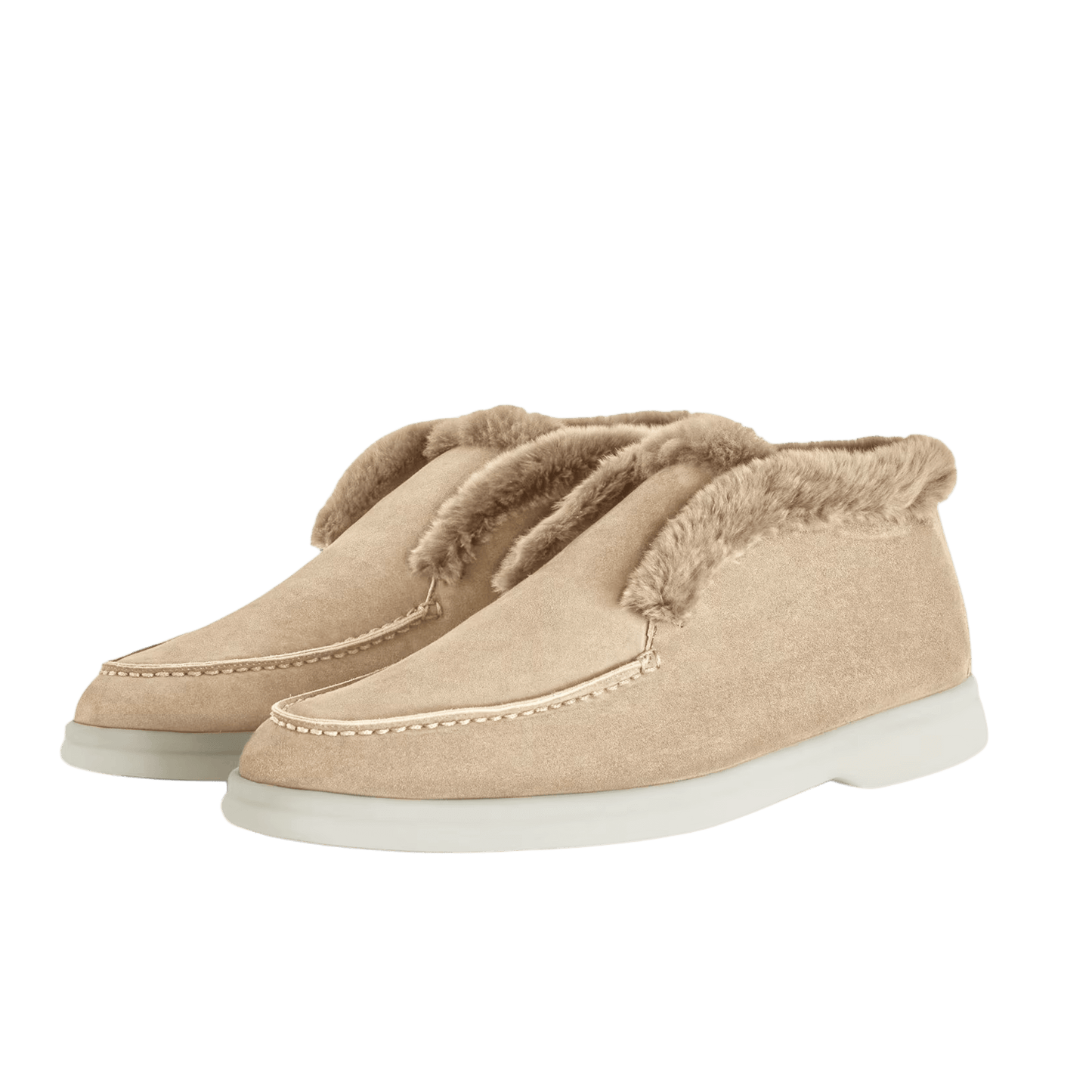 Loro Piana Women's Open Walk Ankle Boot (Suede with Beaver Fur)