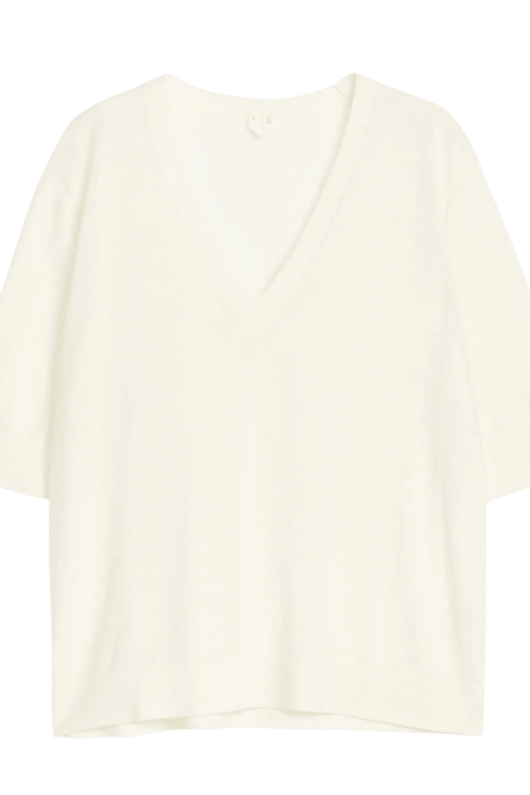 <tc>Arket</tc> Jersey de merino con cuello en V para mujer
