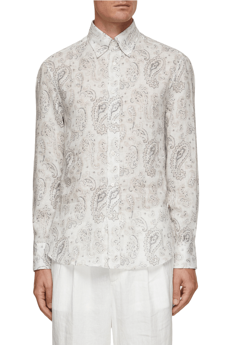 VIP【関税送料無料】希少 BRUNELLO CUCINELLI traditional fit Brunello Cucinelli Men's Paisley Basic Fit Shirt with button