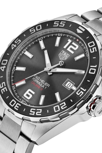 <tc>TAG Heuer</tc> Reloj automático para hombre Fórmula 1 Calibre 5 de acero gris con cronógrafo de 43 mm