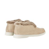 Loro Piana Women's Open Walk Ankle Boot (Suede with Beaver Fur)