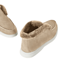 Loro Piana Women's Open Walk Ankle Boot (Suede with Beaver Fur)