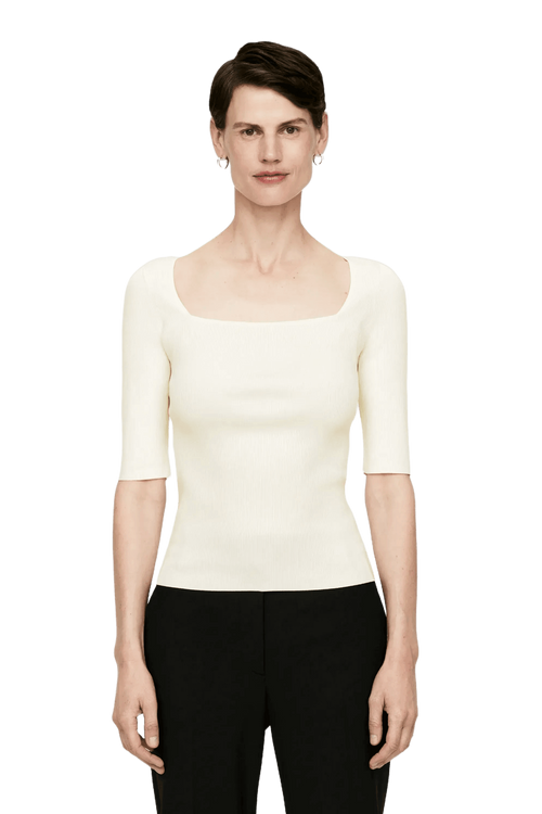 <tc>Arket</tc> Haut côtelé à col carré pour femme