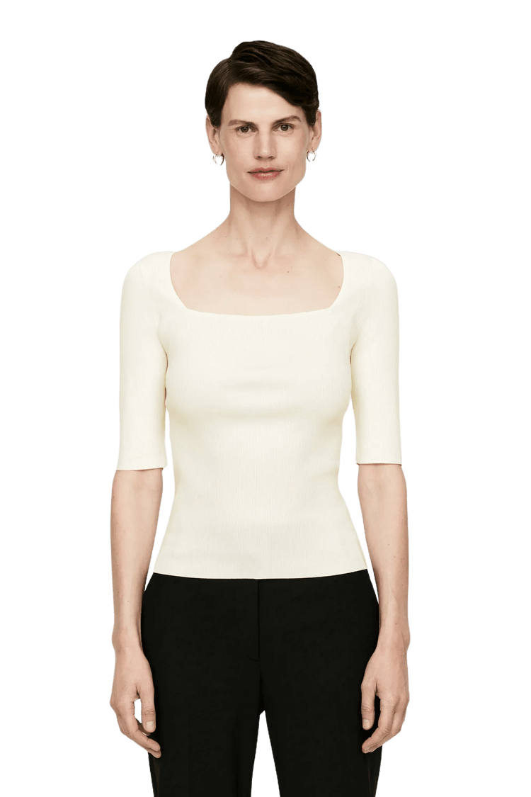 <tc>Arket</tc> Top de canalé con cuello cuadrado para mujer