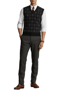 <tc>Ralph Lauren</tc> Chaleco de lana con rombos para hombre
