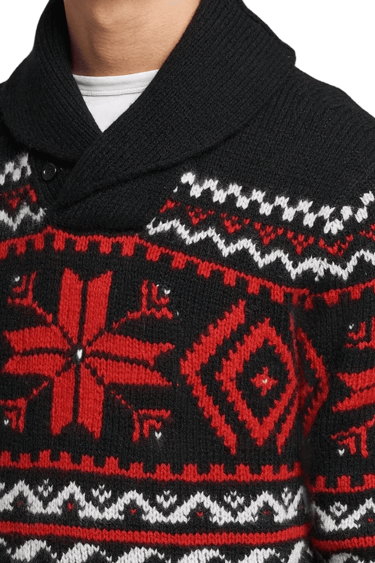 <tc>Ralph Lauren</tc> Suéter de algodón con copos de nieve para hombre