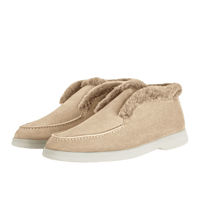 Loro Piana Women's Open Walk Ankle Boot (Suede with Beaver Fur)