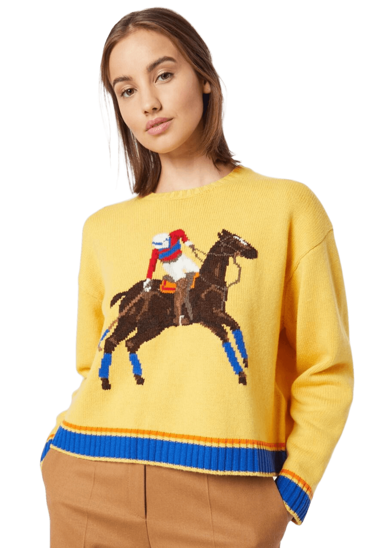 <tc>Ralph Lauren</tc> Suéter de lana de punto intarsia para mujer