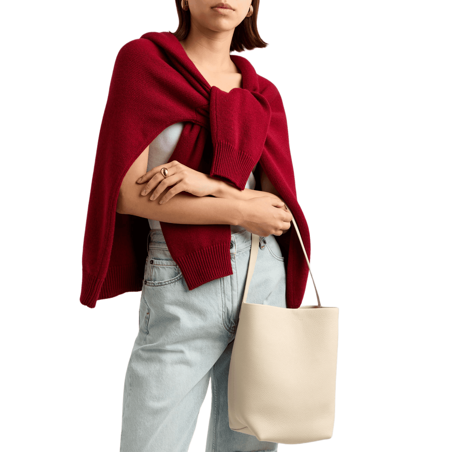 The Row Medium N/S Park Tote Bag in Leather