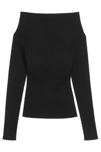 <tc>Arket</tc> Top de canalé con cuello barco para mujer