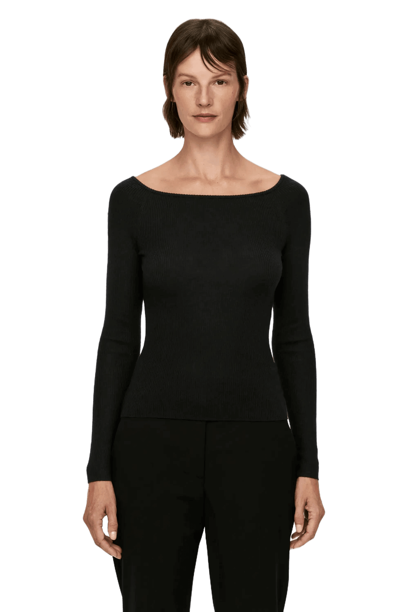 Arket Women's Wool Blend Off-Shoulder Top