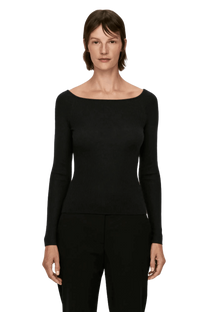 Arket Women's Wool Blend Off-Shoulder Top