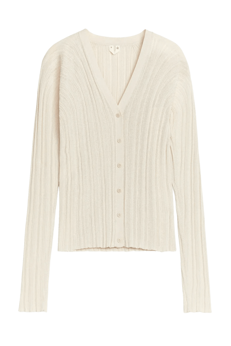 <tc>Arket</tc> Cárdigan de punto acanalado para mujer