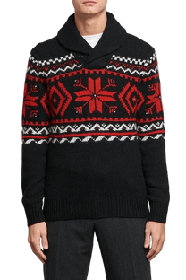 <tc>Ralph Lauren</tc> Suéter de algodón con copos de nieve para hombre
