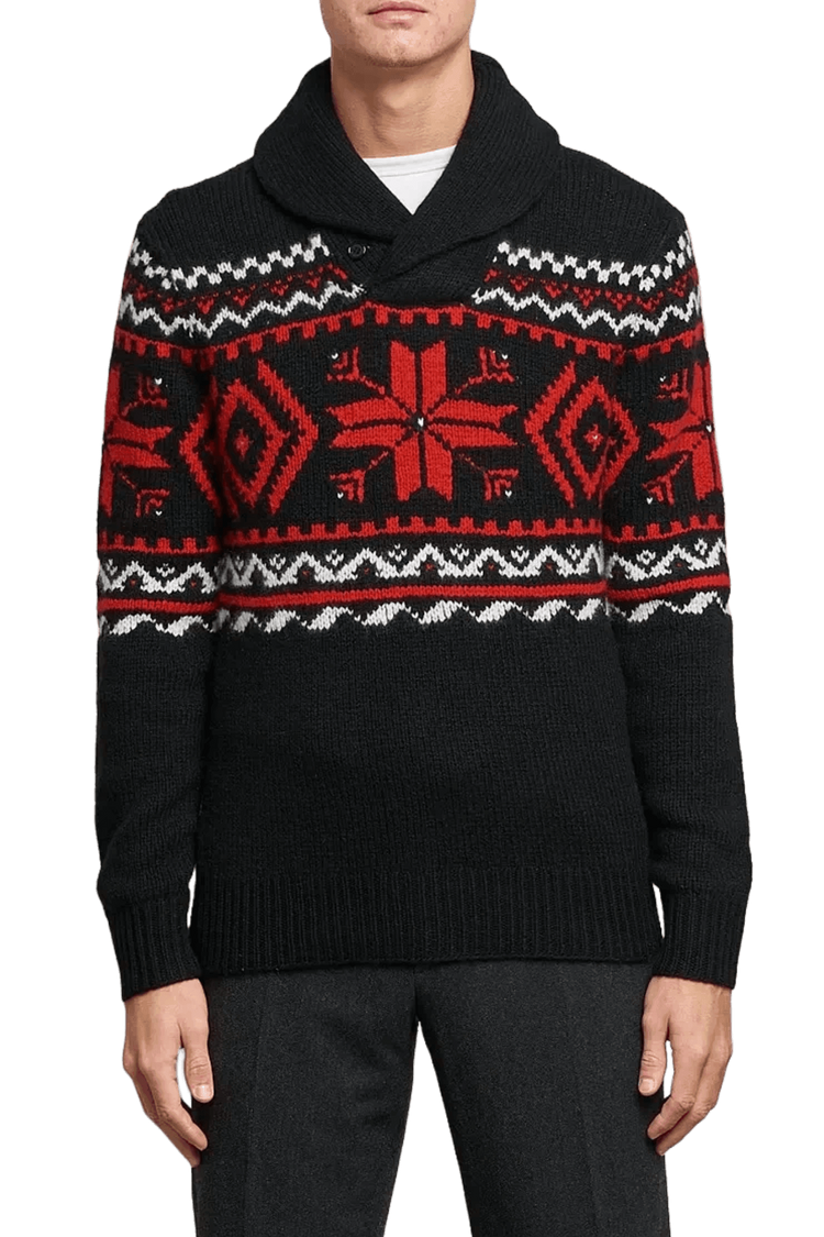 <tc>Ralph Lauren</tc> Suéter de algodón con copos de nieve para hombre
