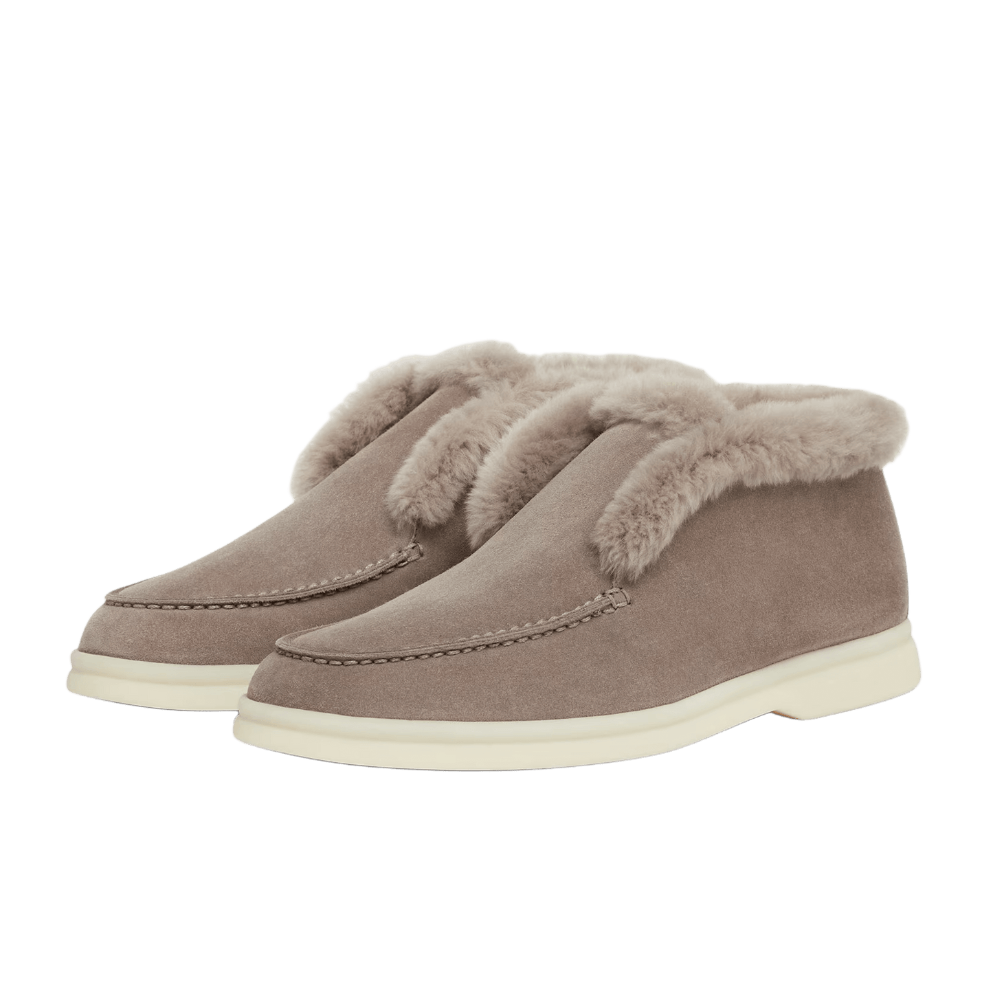 Loro Piana Women's Open Walk Ankle Boot (Suede with Beaver Fur)