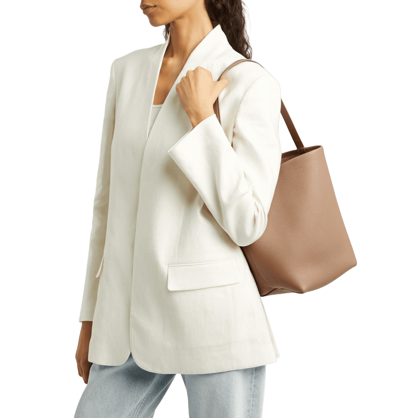 The Row Medium N/S Park Tote Bag in Leather
