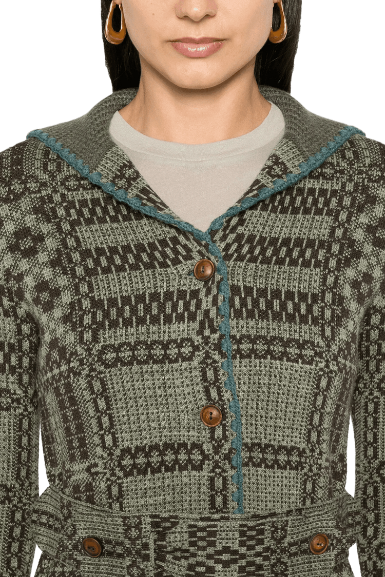 <tc>Ralph Lauren</tc> Cárdigan de jacquard con cinturón para mujer