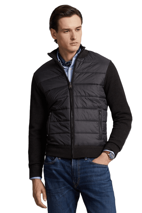 <tc>Ralph Lauren</tc> Pull hybride entièrement zippé pour homme