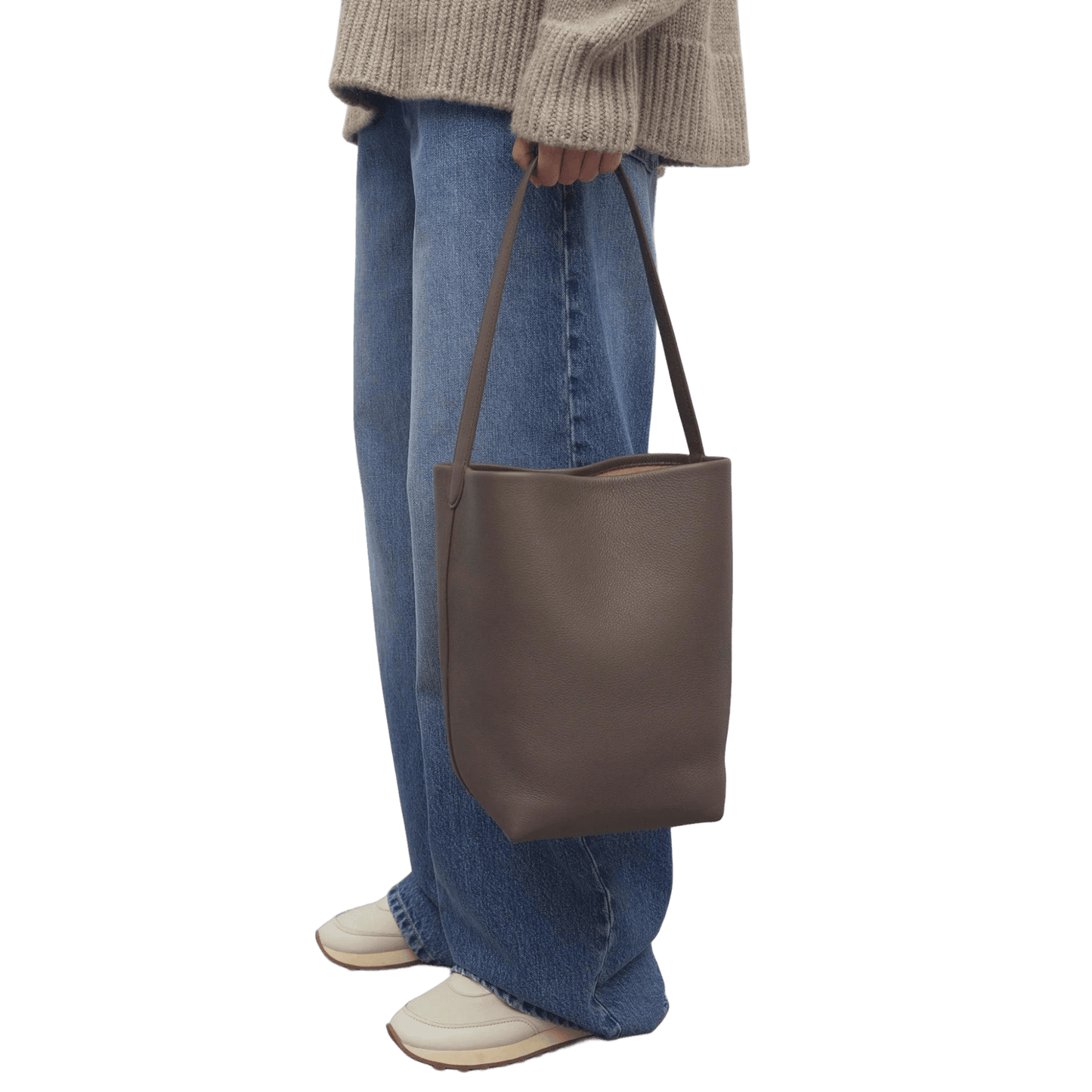 The Row Medium N/S Park Tote Bag in Leather