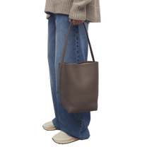 The Row Medium N/S Park Tote Bag in Leather