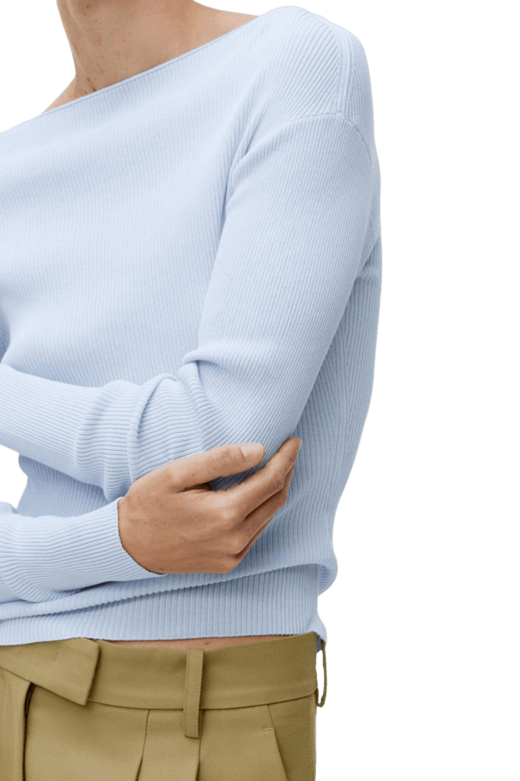 <tc>Arket</tc> Top de canalé con cuello barco para mujer