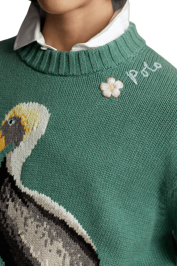 <tc>Ralph Lauren</tc> Jersey de cuello alto Pelican de punto intarsia para mujer