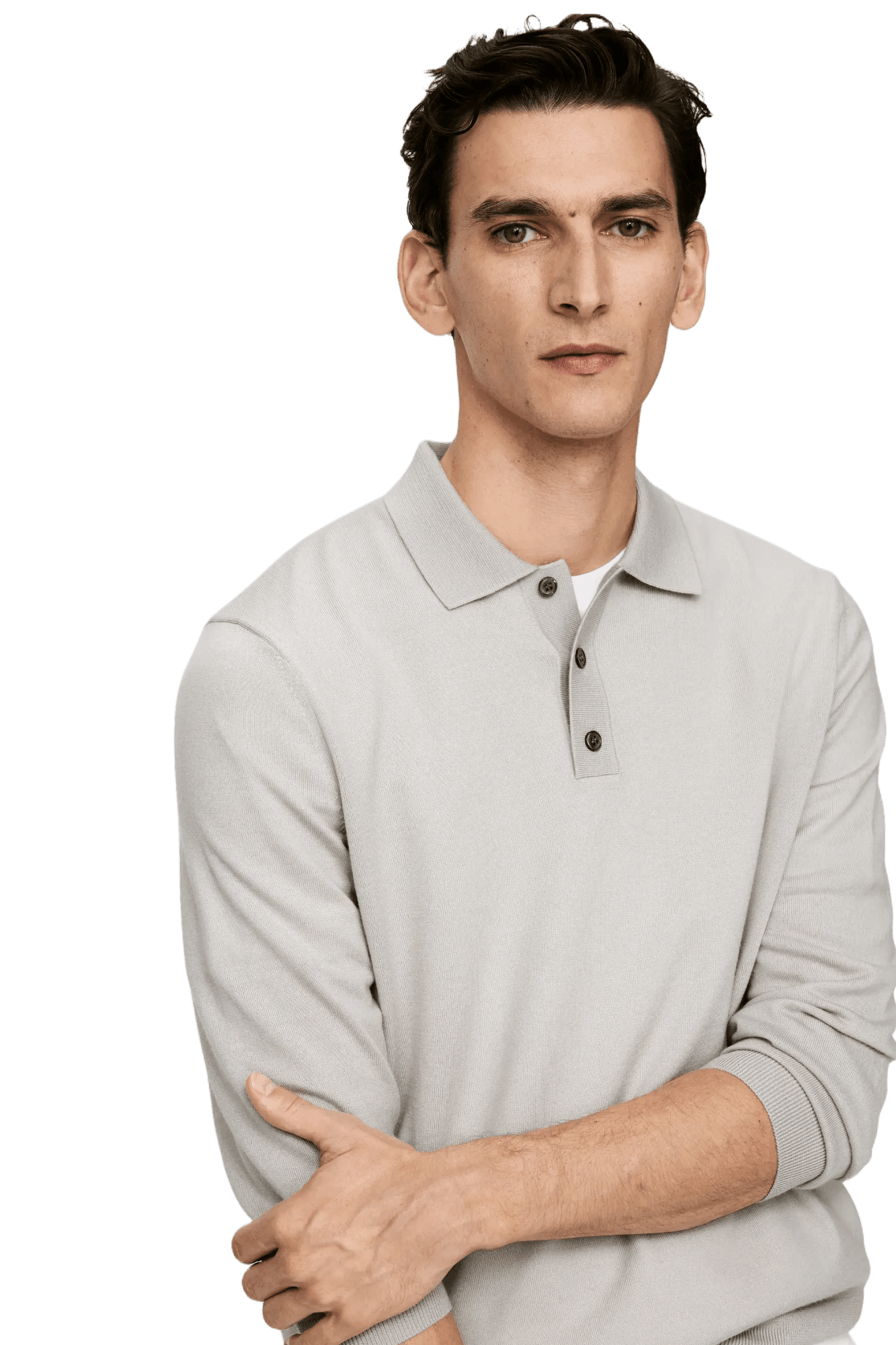 <tc>Arket</tc> Jersey tipo polo de merino para hombre