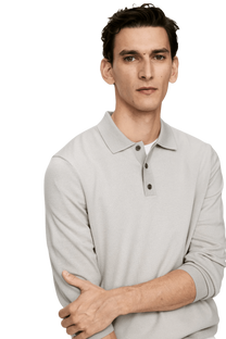 <tc>Arket</tc> Jersey tipo polo de merino para hombre