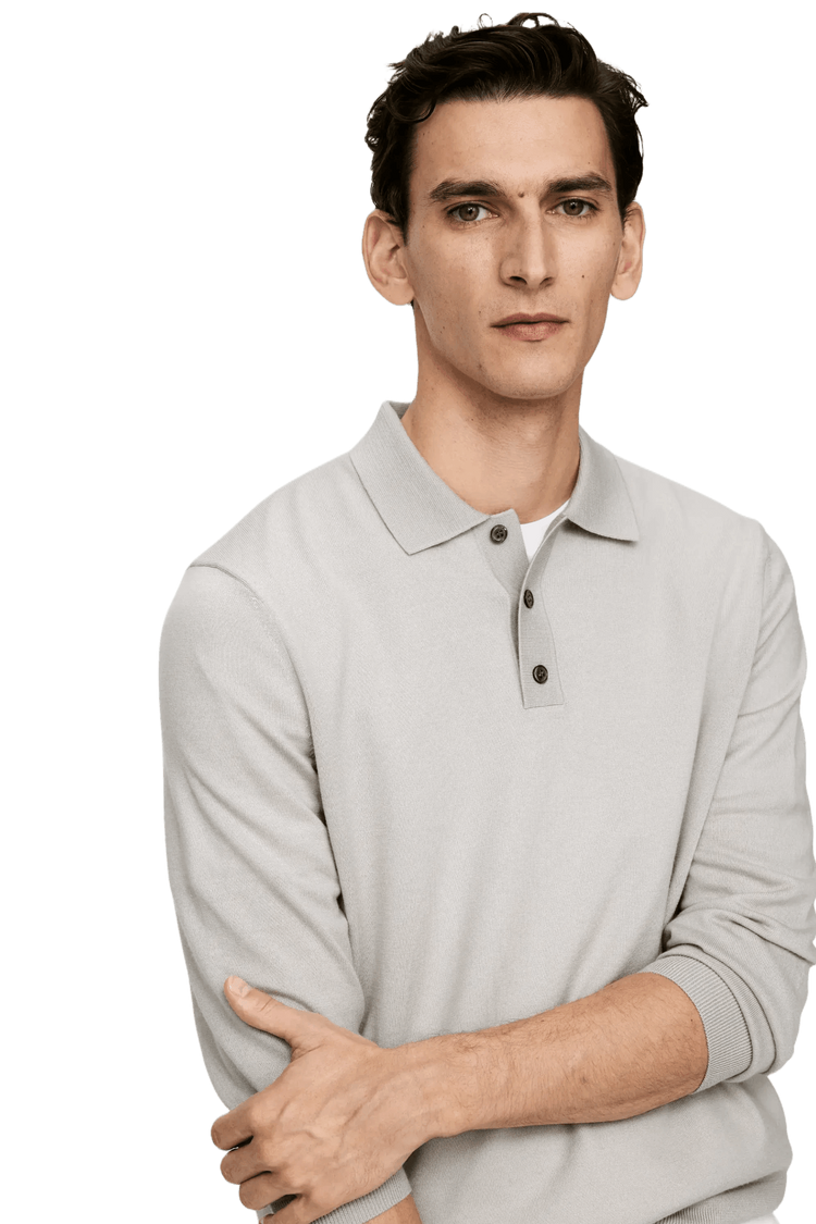 <tc>Arket</tc> Jersey tipo polo de merino para hombre