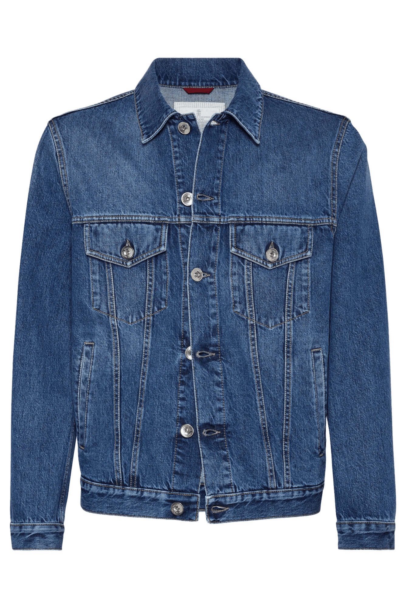 <tc>Brunello Cucinelli</tc> แจ็คเก็ตยีนส์สี่กระเป๋าสำหรับผู้ชาย