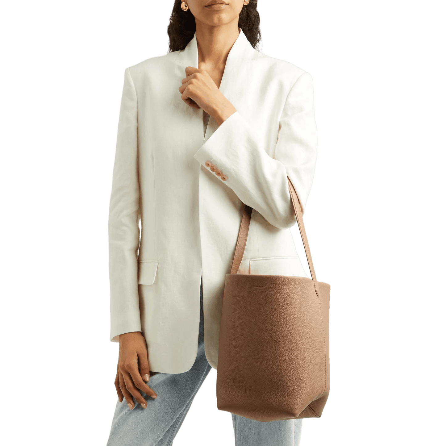 The Row Medium N/S Park Tote Bag in Leather