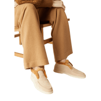 Loro Piana Women's Open Walk Ankle Boot (Suede with Beaver Fur)