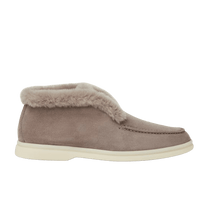 Loro Piana Women's Open Walk Ankle Boot (Suede with Beaver Fur)