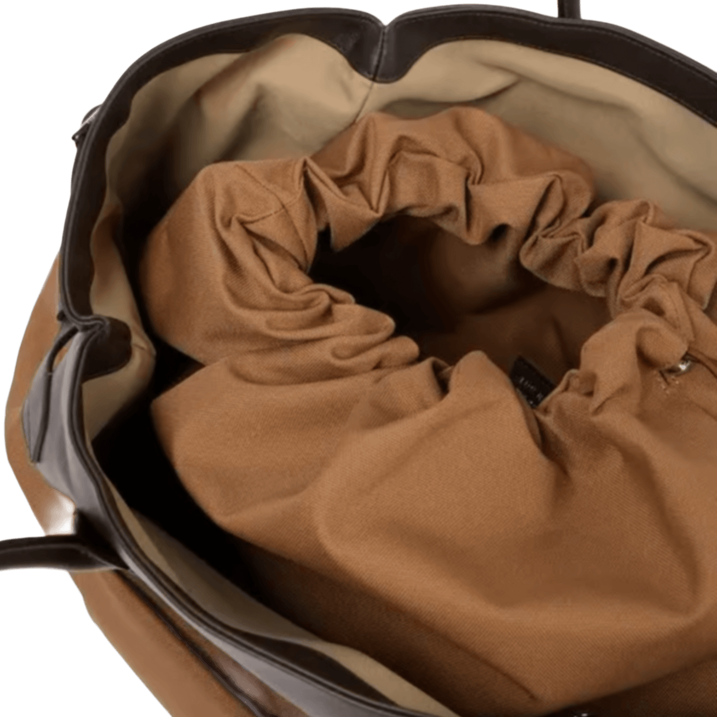 The Row Margaux 17 Inside-Out Buckled Leather Canvas Tote Bag