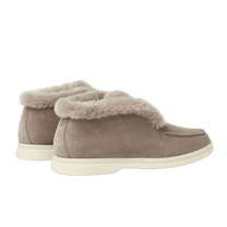 Loro Piana Women's Open Walk Ankle Boot (Suede with Beaver Fur)