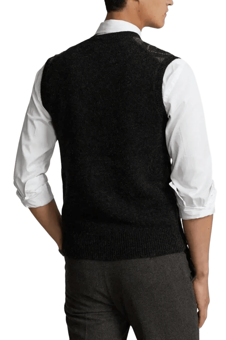 <tc>Ralph Lauren</tc> Chaleco de lana con rombos para hombre
