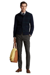 <tc>Ralph Lauren</tc> Cárdigan de lana a cuadros escoceses The Polo para hombre