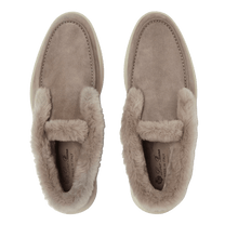 Loro Piana Women's Open Walk Ankle Boot (Suede with Beaver Fur)