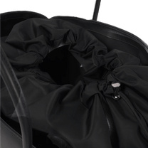 The Row Margaux 17 Inside-Out Buckled Leather Canvas Tote Bag