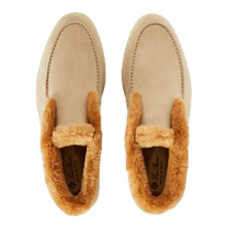 Loro Piana Women's Open Walk Ankle Boot (Suede with Beaver Fur)