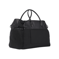 The Row Margaux 17 Inside-Out Buckled Leather Canvas Tote Bag