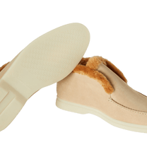 Loro Piana Women's Open Walk Ankle Boot (Suede with Beaver Fur)