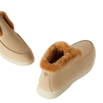 Loro Piana Women's Open Walk Ankle Boot (Suede with Beaver Fur)