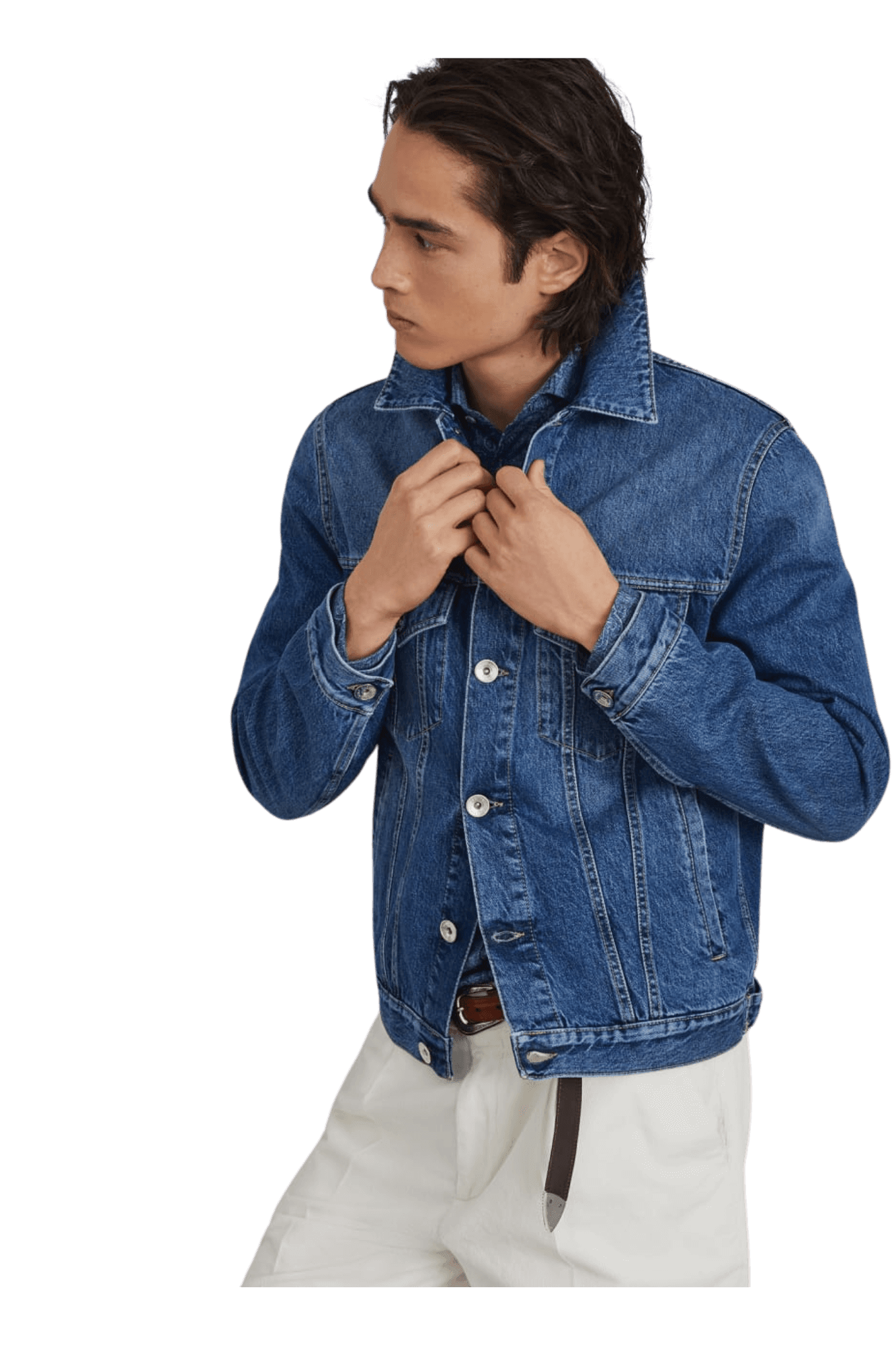 <tc>Brunello Cucinelli</tc> แจ็คเก็ตยีนส์สี่กระเป๋าสำหรับผู้ชาย