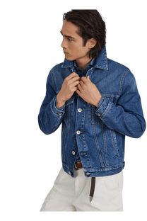 <tc>Brunello Cucinelli</tc> แจ็คเก็ตยีนส์สี่กระเป๋าสำหรับผู้ชาย