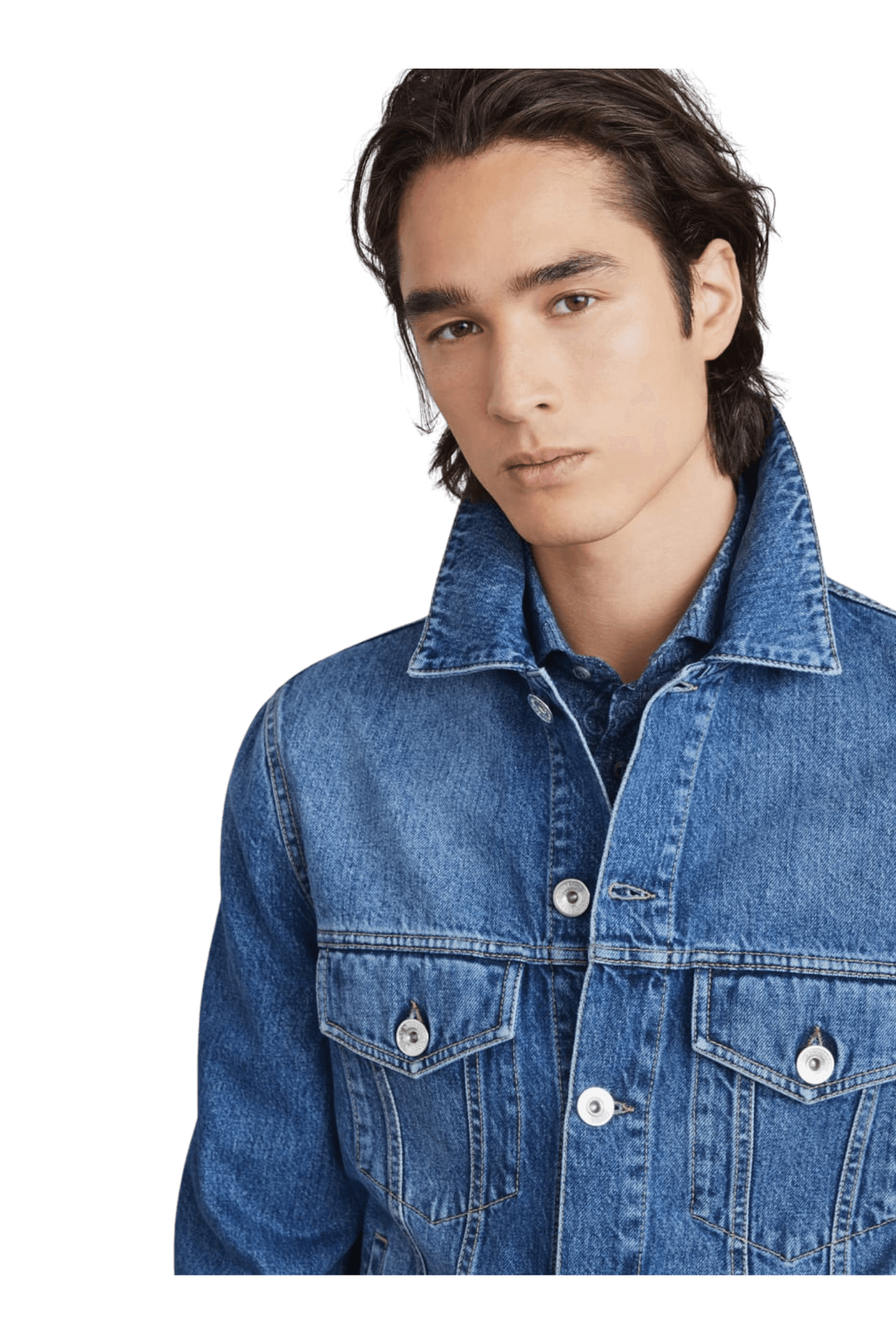 <tc>Brunello Cucinelli</tc> แจ็คเก็ตยีนส์สี่กระเป๋าสำหรับผู้ชาย