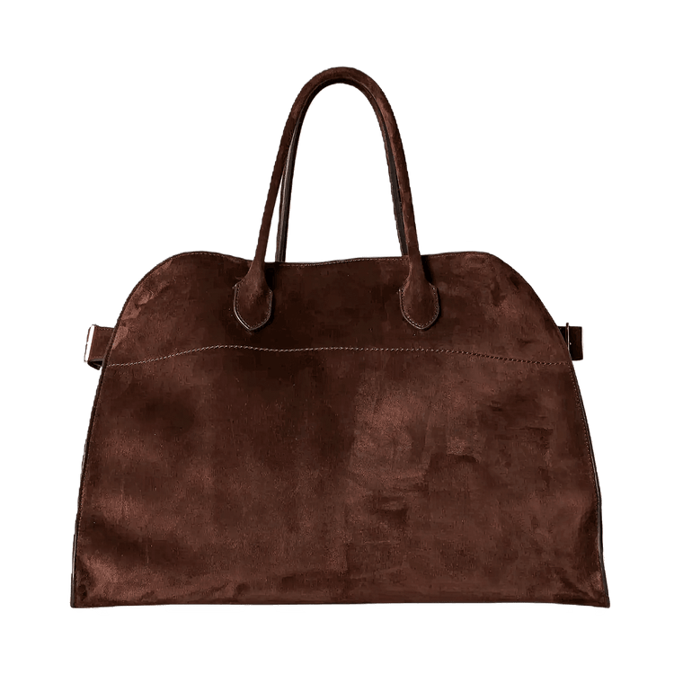 The Row Soft Margaux 15 Bag in Suede