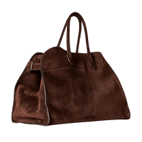 The Row Soft Margaux 15 Bag in Suede